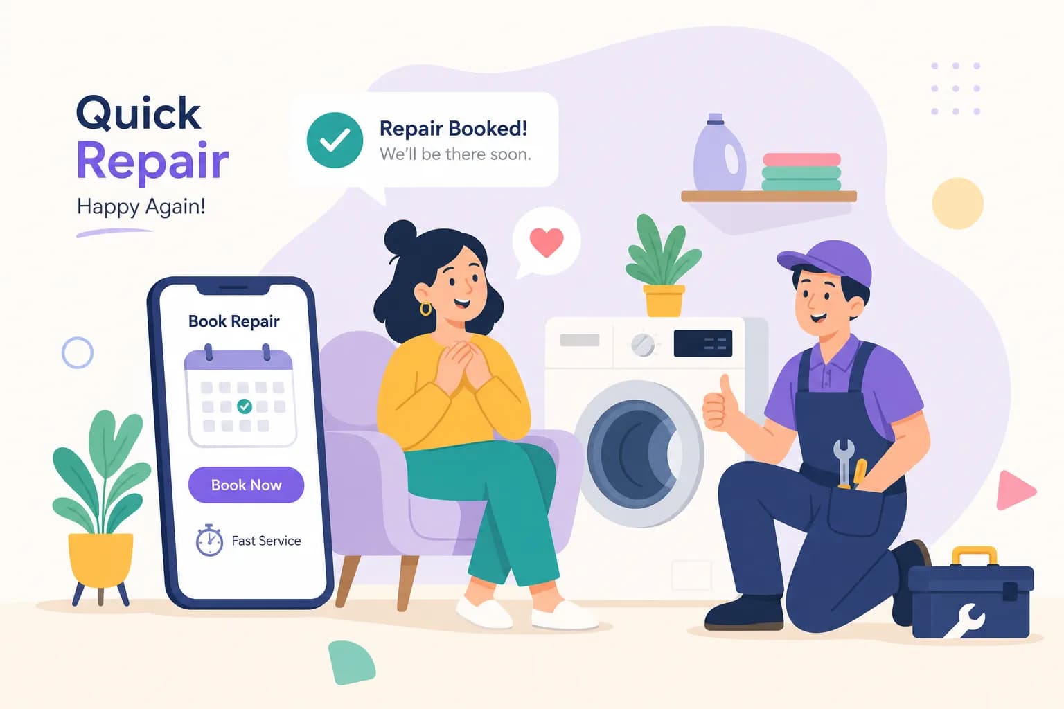 Book Appliance Repair Fast and Easy | Instant Slots