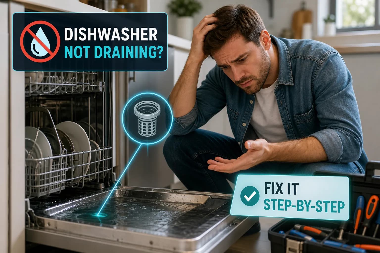 Dishwasher Won't Drain? Step-by-Step DIY Fix Guide