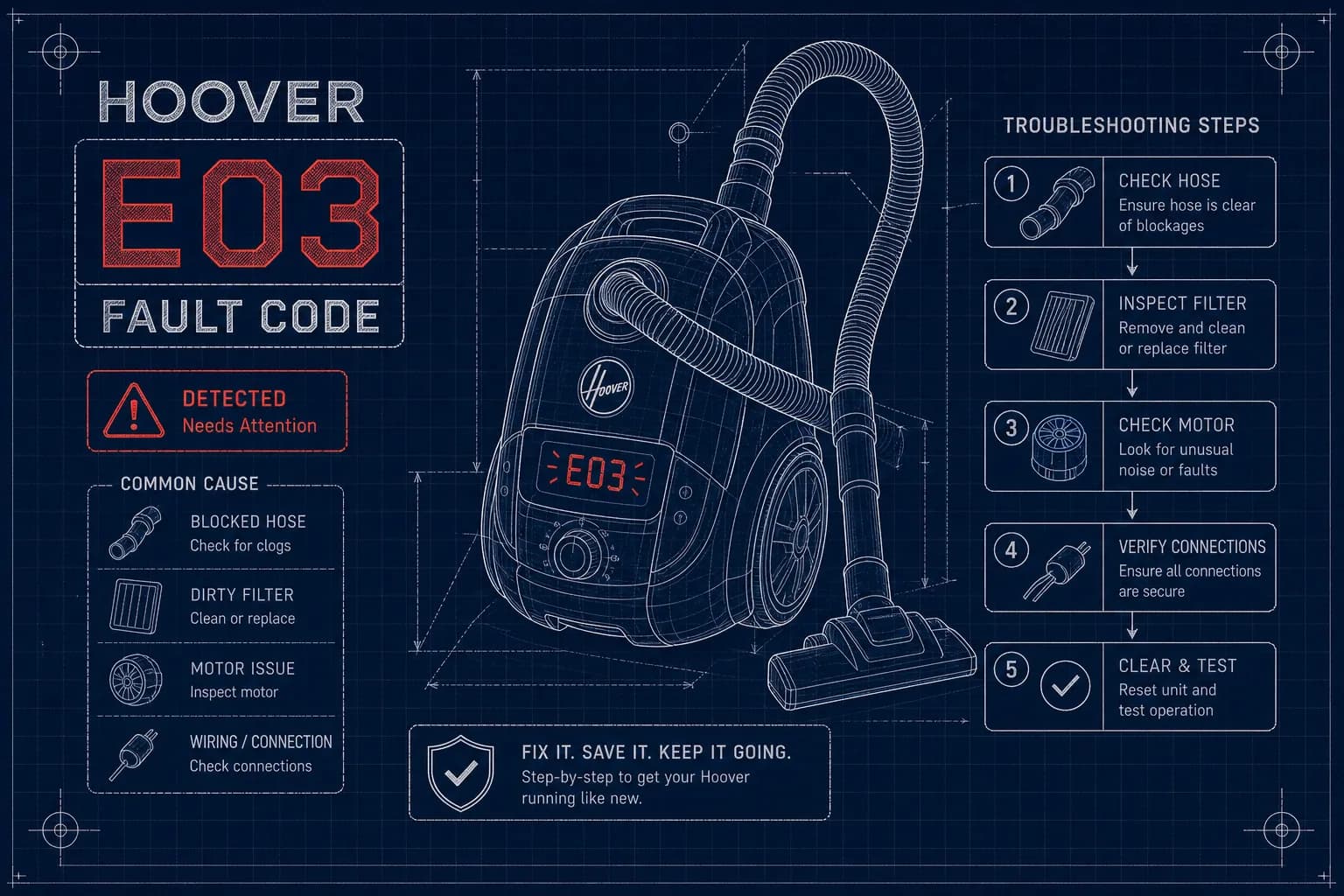 Hoover E03 Fault Code: Step-by-Step Fix Guide for H-Wash