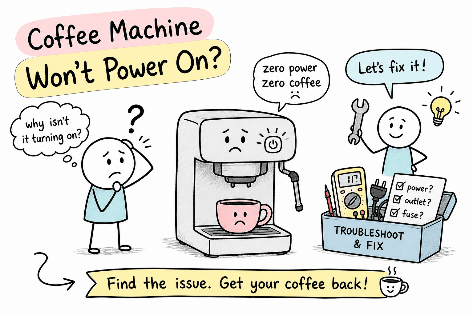 How to Fix a Coffee Machine That Won't Power On