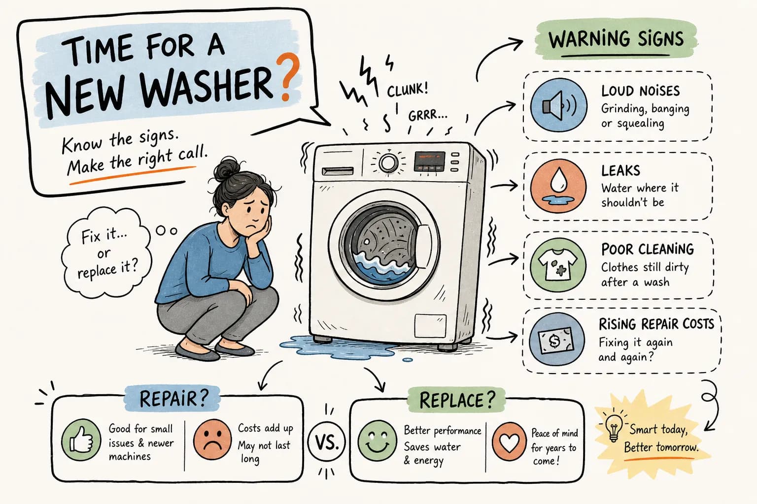 Washing Machine Replacement: How to Know When to Replace