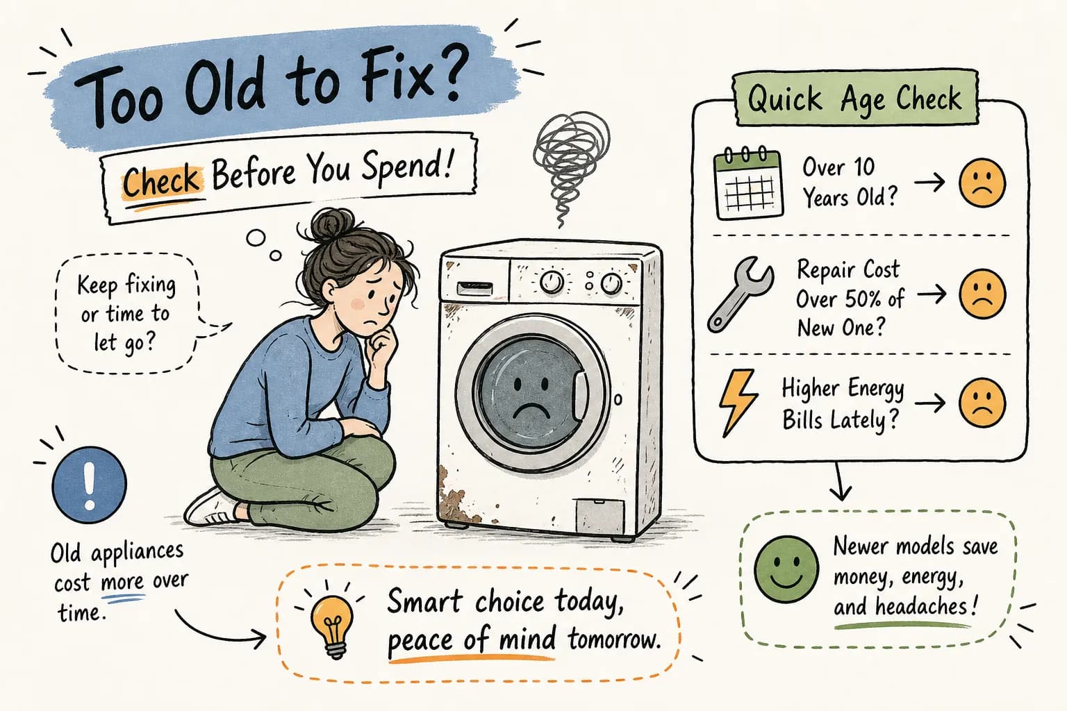 Appliance Too Old to Fix? How to Tell & When to Replace
