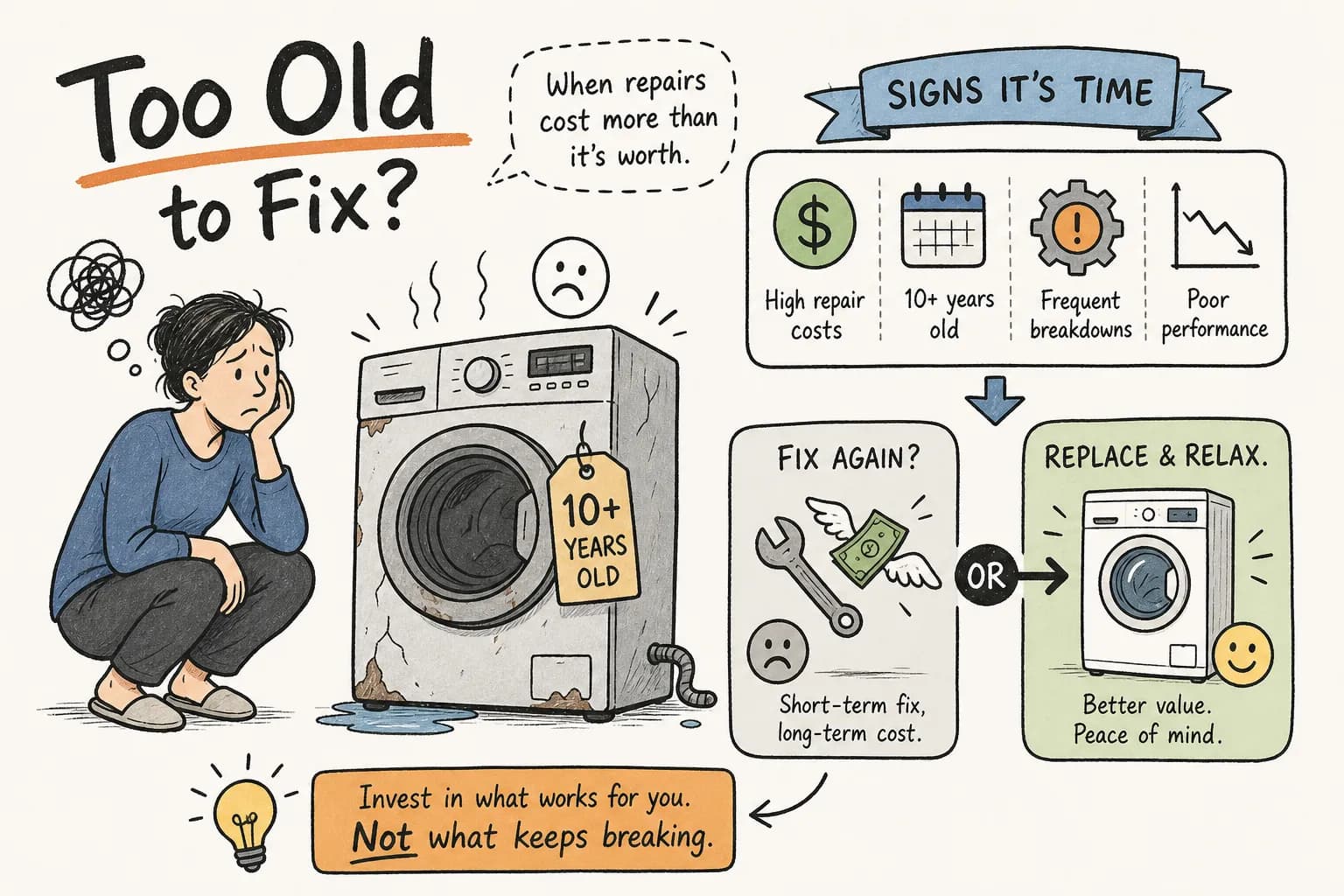 When an Appliance Is Too Old to Fix: Repair or Replace