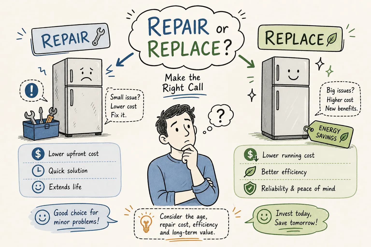 Fridge Repair vs Replacement: Make the Right Call Now