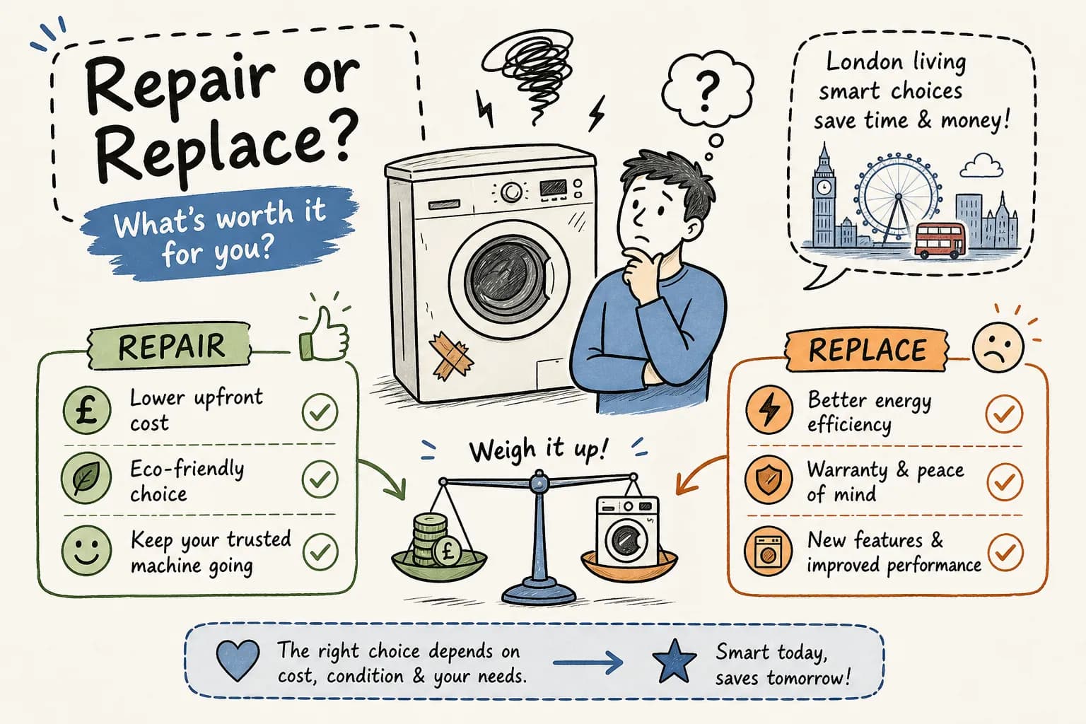 Old Washing Machine Repair in London: Is It Worth It?