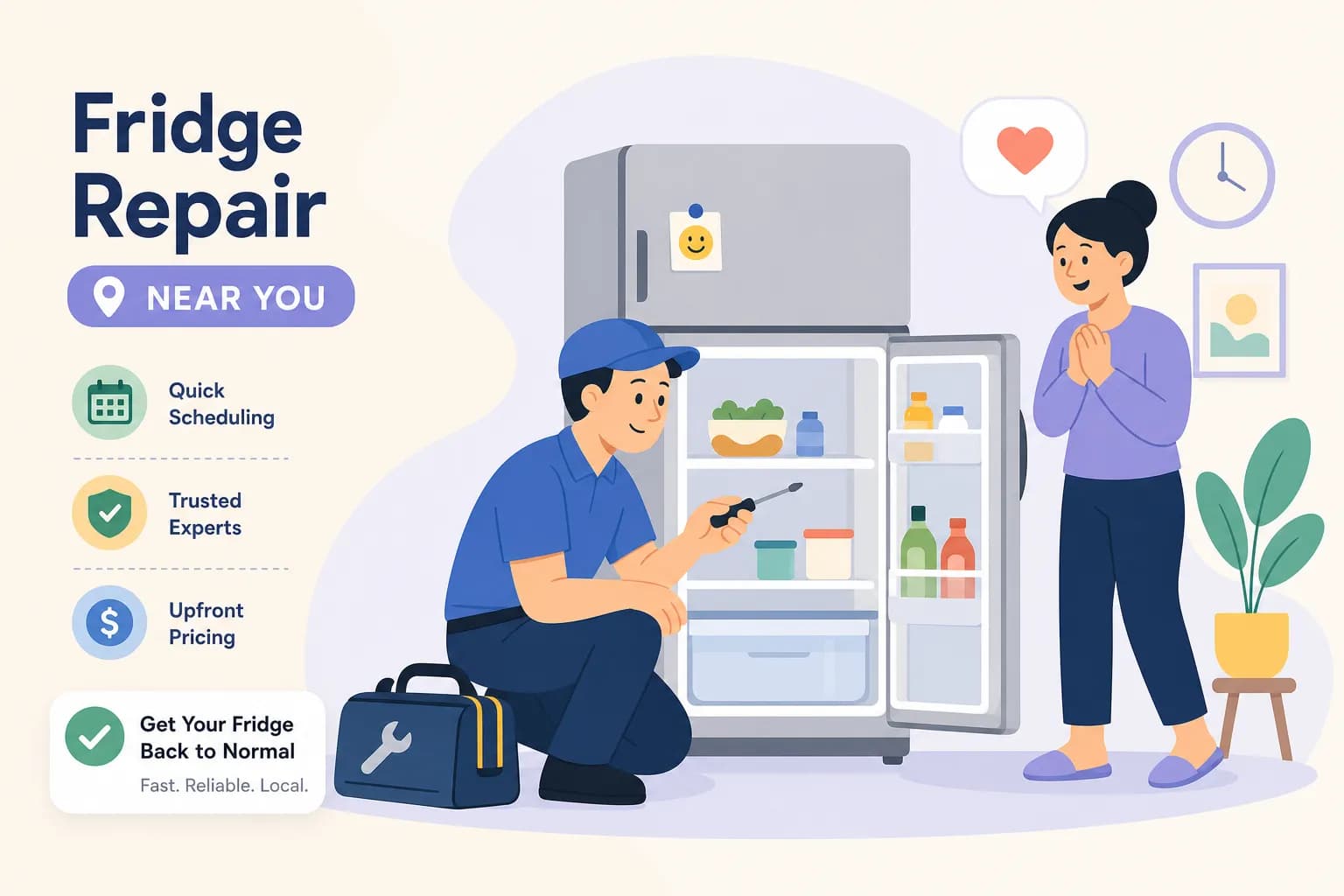 Refrigerator Repair Near Me: Costs, Faults & Repair Tips