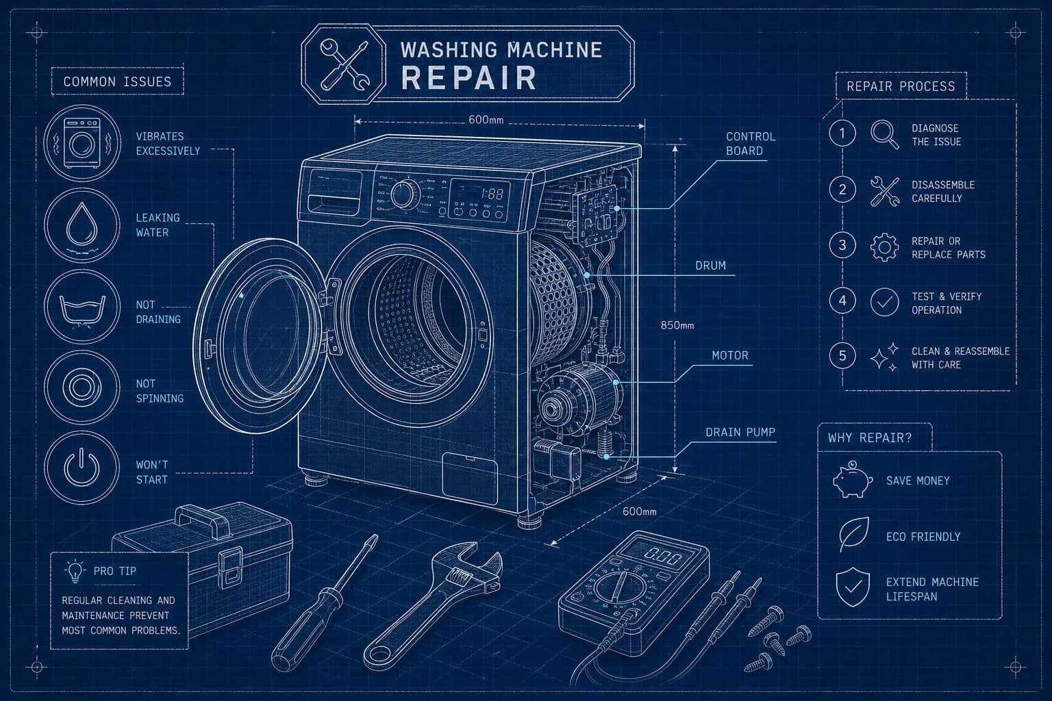 Washing Machine Repair: Complete Guide & Cost Tips