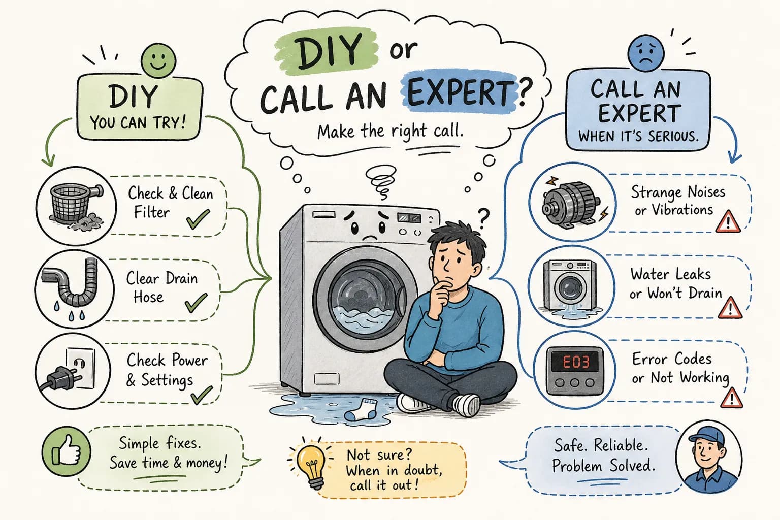 Washing Machine Engineer: DIY vs When to Call in the UK