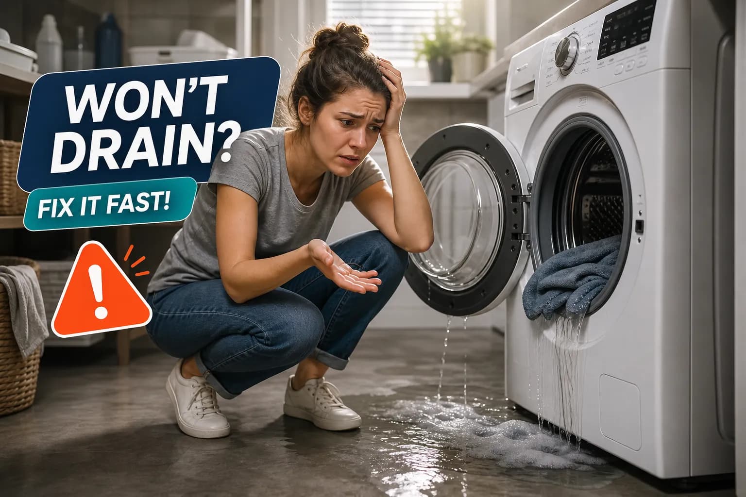 Washing Machine Won't Drain? How to Fix Quickly & Safely